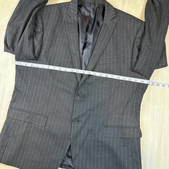 ASOS Classic Pinstripe Two Button Notched Lapel Lined Men's Blazer Jacket 46R - Picture 11 of 14